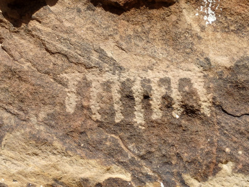 Petroglyphs at Parowan Gap, Utah.