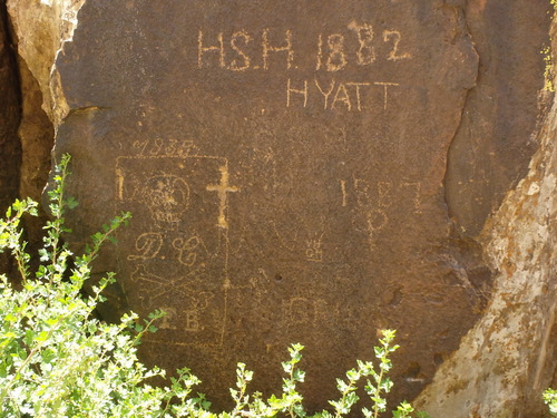 Petroglyphs at Parowan Gap, Utah.