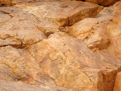 Petroglyphs at Parowan Gap, Utah.