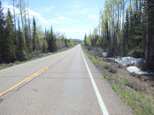 Generally heading southeast on UT-143, Dixie NF.