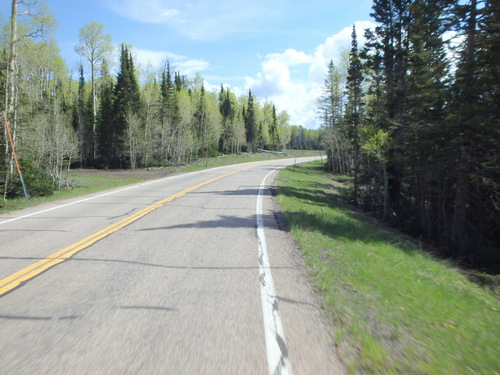 Generally heading southeast on UT-143, Dixie NF.