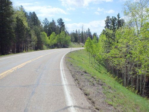 Generally cycling southeast on UT-143, Dixie NF.