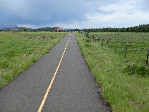 Continuing east on the bike trail, paralleling Utah Hwy-12.