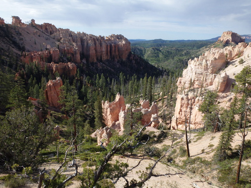 Side view of a canyon.