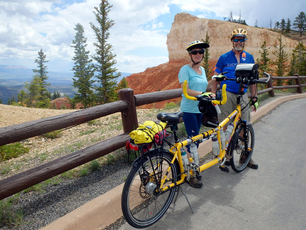 Terry and Dennis Struck with the Bee at an unnamed pull-off between Black Birch Canyon and Yovimpa Point, Bryce Canyon National Park, Utah; 18 June 2019.