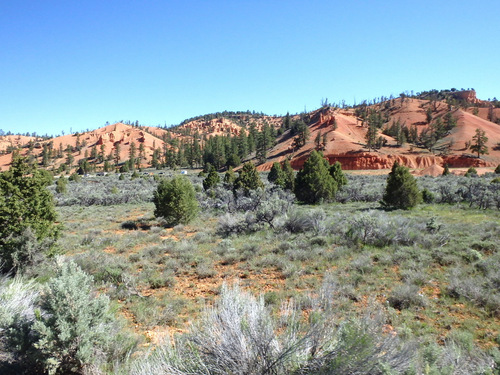 Riding west, parallel to UT-12.