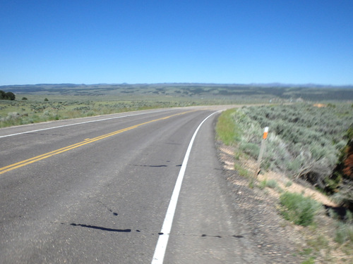 Riding west on Utah Hwy-12, the traffic was being nice.