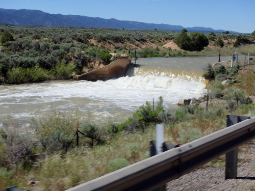 Sevier River, nearly full.