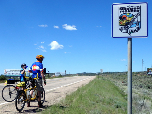 Mormon Pioneer National Heritage Area Marker Sign.