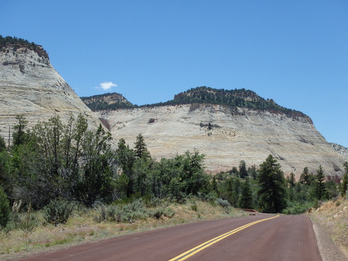 Miles of sand dune strata formations.