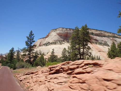 Pedaling through Zion NP.