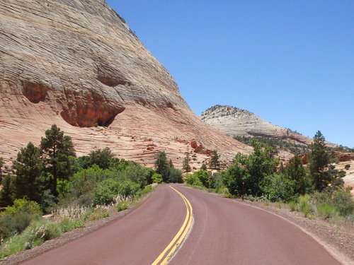 Pedaling through Zion NP.