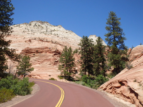 Pedaling through Zion NP.