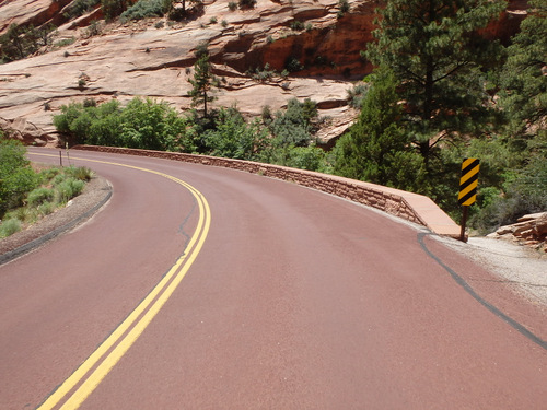 Pedaling through Zion NP.