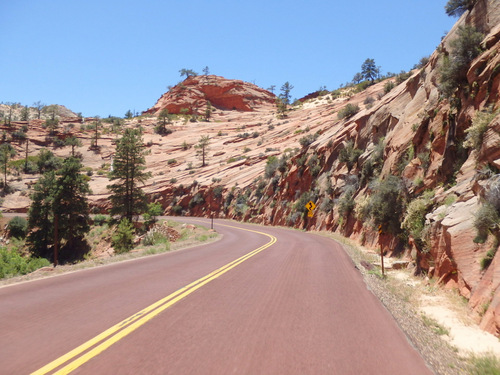 Pedaling through Zion NP.