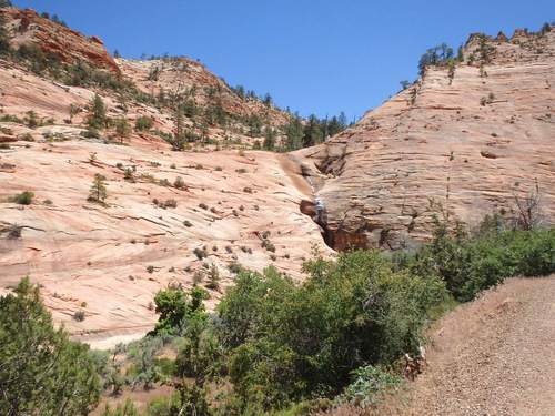 Pedaling through Zion NP.