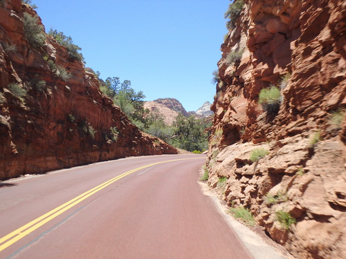 Pedaling through Zion NP.