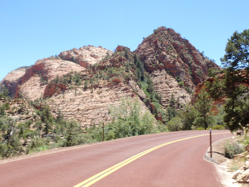 Pedaling through Zion NP.