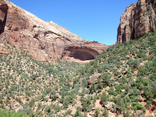 Pedaling through Zion NP.