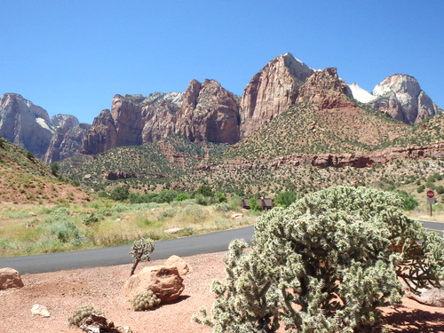 Riding south in the Virgin River Valley.