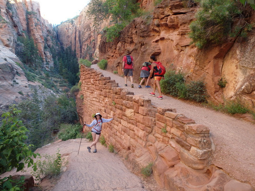 Hiked up the Grotto Trail.