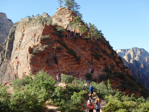 Hiked up the Grotto Trail.