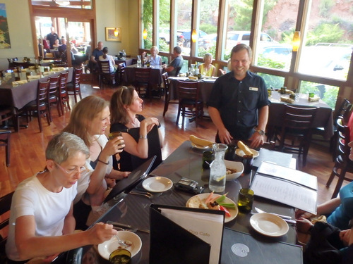 Our waiter was entertained by our ladies' delightful banter and teasing at the Spotted Dog.