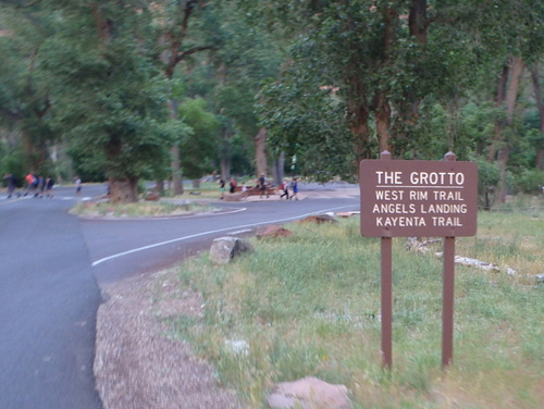 Cycling through Zion NP's Virgin Valley.