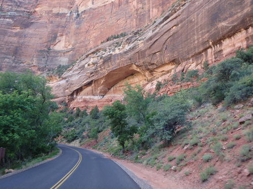 Cycling through Zion NP's Virgin Valley.