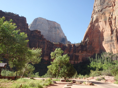 Cycling through Zion NP's Virgin Valley.