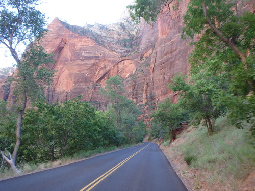 Cycling through Zion NP's Virgin Valley.