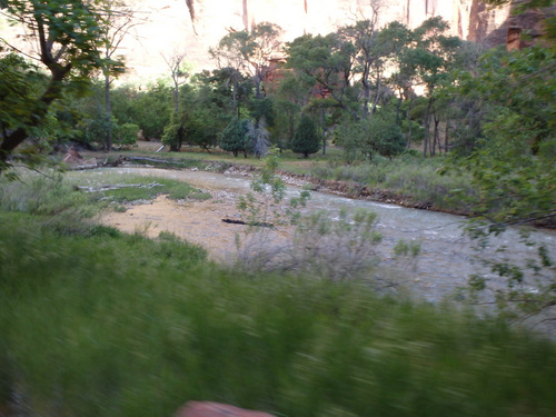 Cycling through Zion NP's Virgin Valley.