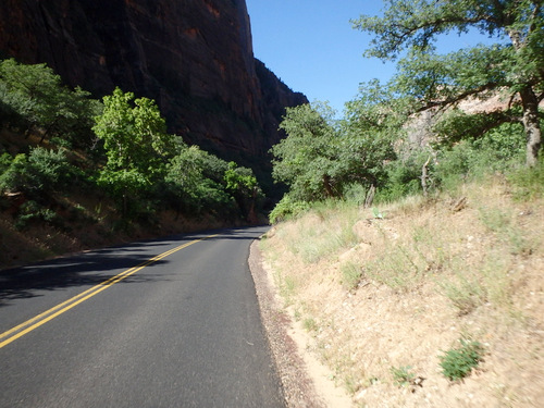 Cycling through Zion NP's Virgin Valley.