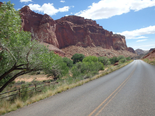 Ride through Fruita, Utah.