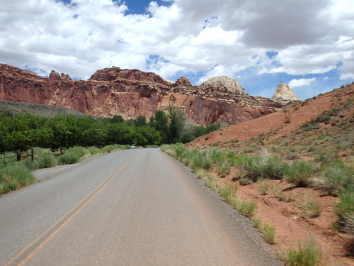 Cycling through Fruita, Utah.