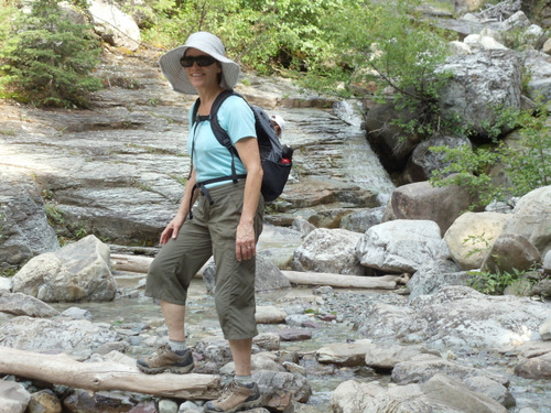 Terry at a stream crossing.