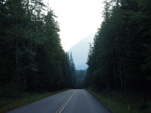 We were Riding East on the 'Going to the Sun Road'.