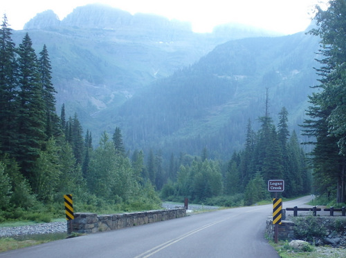 Crossing Logan Creek.