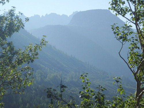 Climbing and looking southeast.