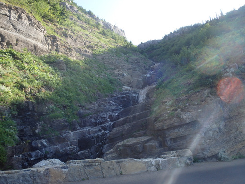 Snow melt and rifles on the northside of the Going to the Sun Road.