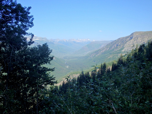 Looking eastward at an 'U' shaped Glacier Valley.