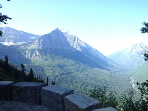 Looking southward at an 'U' shaped Glacier Valley.