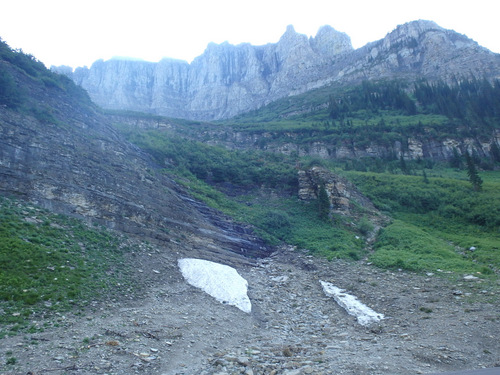 Looking north on Going to the Sun Road.