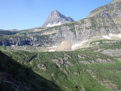 Looking south on Going to the Sun Road.