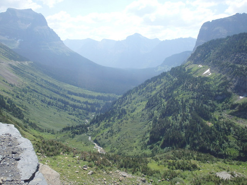 Eastside, heading east on Going to the Sun Road.