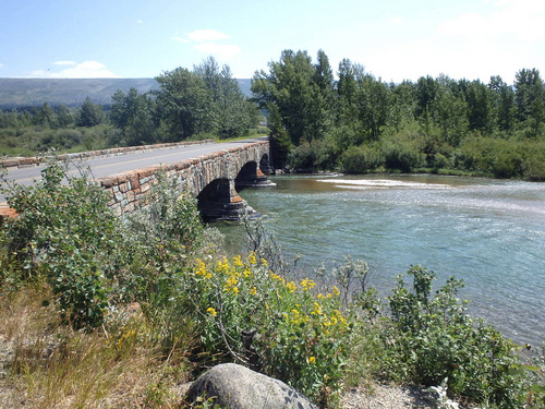 The bridge over St Mary River.