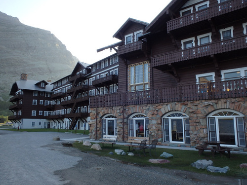 Many Glaciers Lodge, Glacier National Park, Montana.