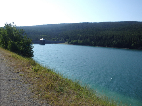 Nearing the bottom-end of Lake Sherburne (on the Swiftcurrent River).