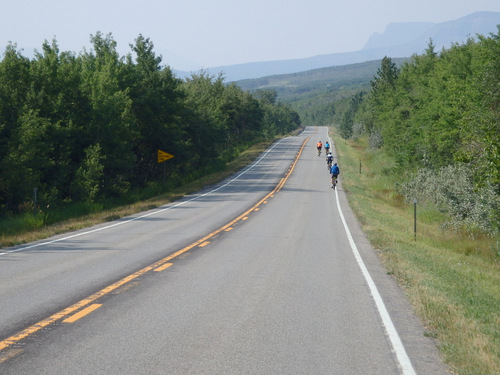 Southbound on US-89, about 3 miles to Babb.