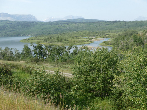 Lower St Mary Lake which we will parallel for about 6 miles.